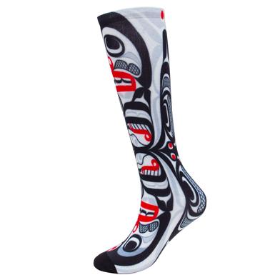 Killer Whale Crosshatch Art Chaussettes-S/M