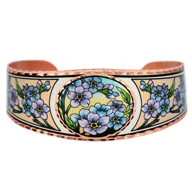 Copper Etched Bracelet - Floral Alaska