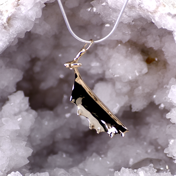 Pendentif bois d'orignal en argent sterling