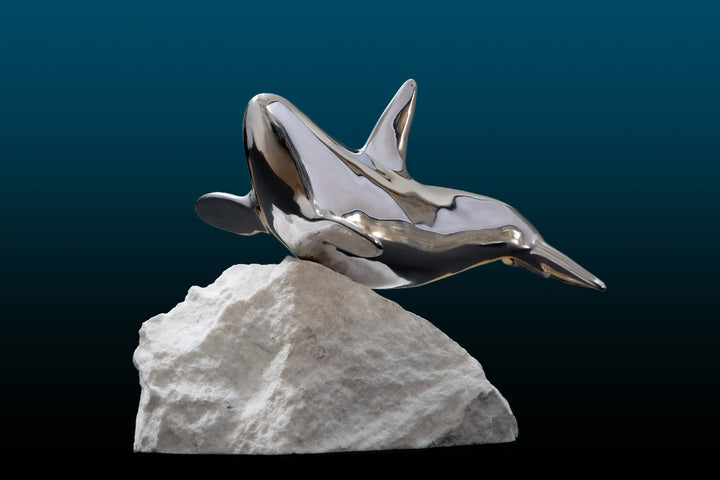 Sculpture Orque Baleine en Aluminium