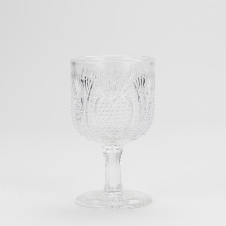 Rayed Heart Clear Goblet