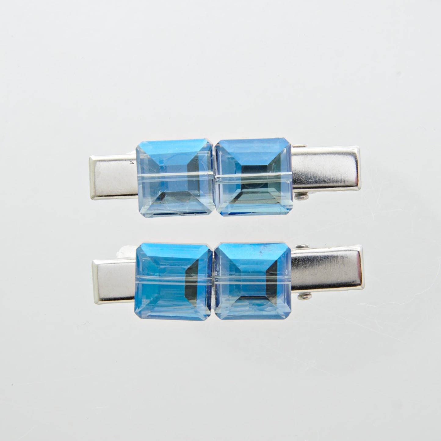 Pinces à Cheveux Linda - Cristal Bleu