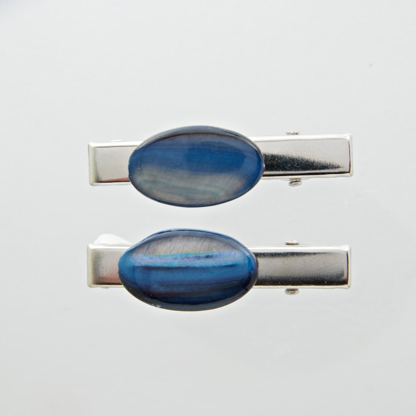 Barrettes Lisa - Coquillage Bleu