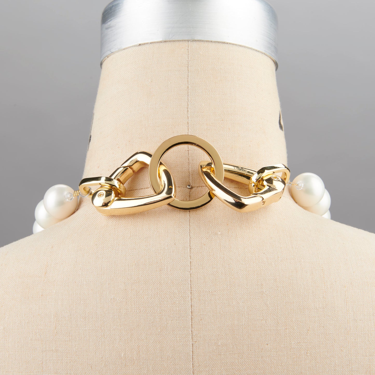 Collier combiné de perles ovales Abby