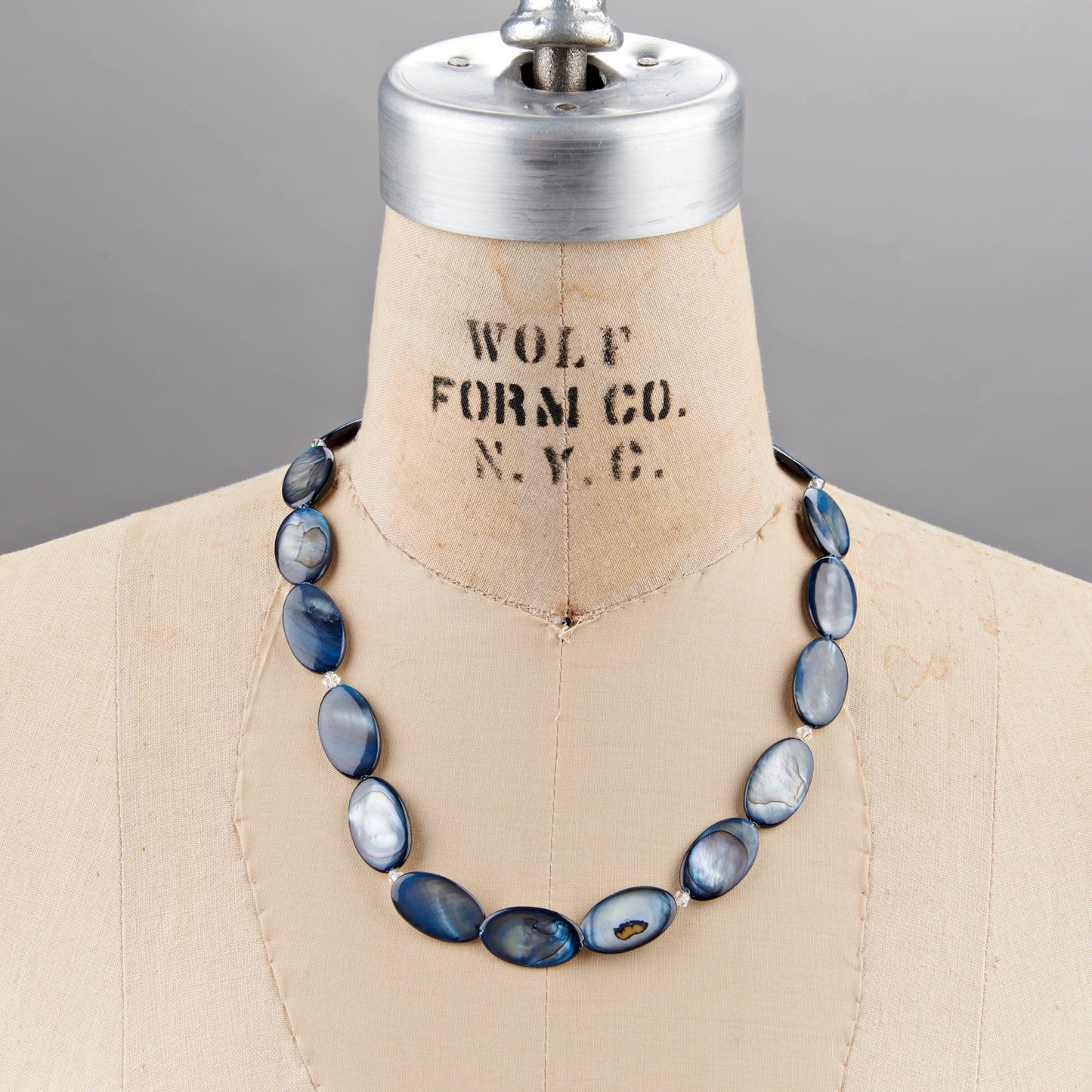 Collier coquillage Trent et cristaux Swarovski
