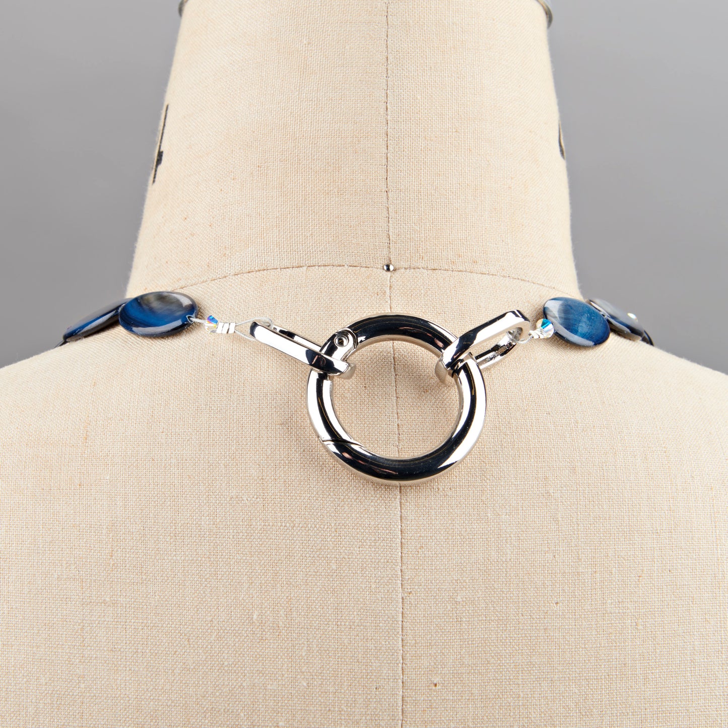 Collier coquillage Trent et cristaux Swarovski