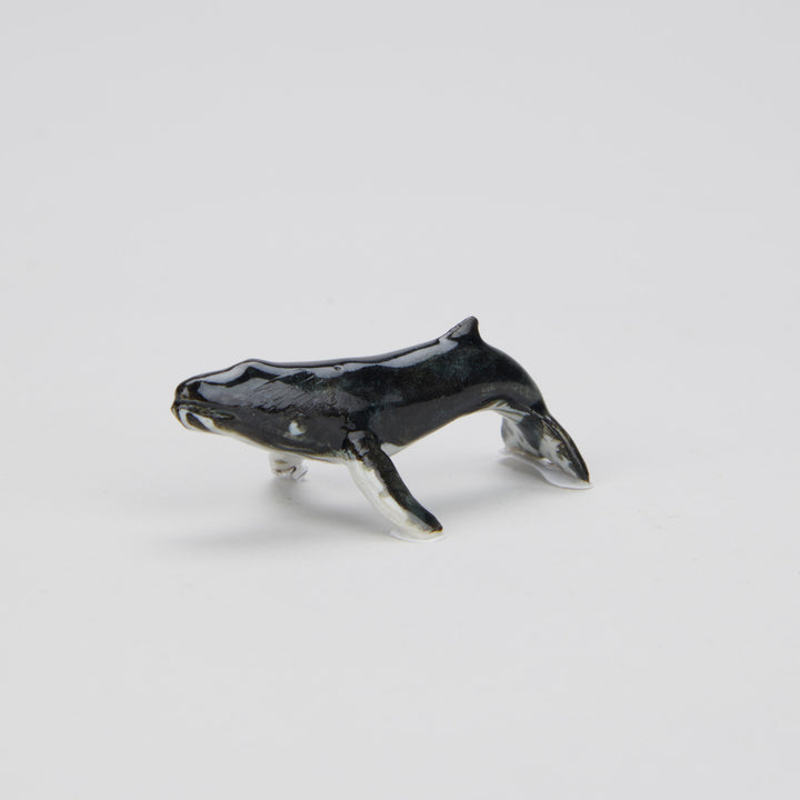 Miniature En Porcelaine, Baleine À Bosse Chanteuse