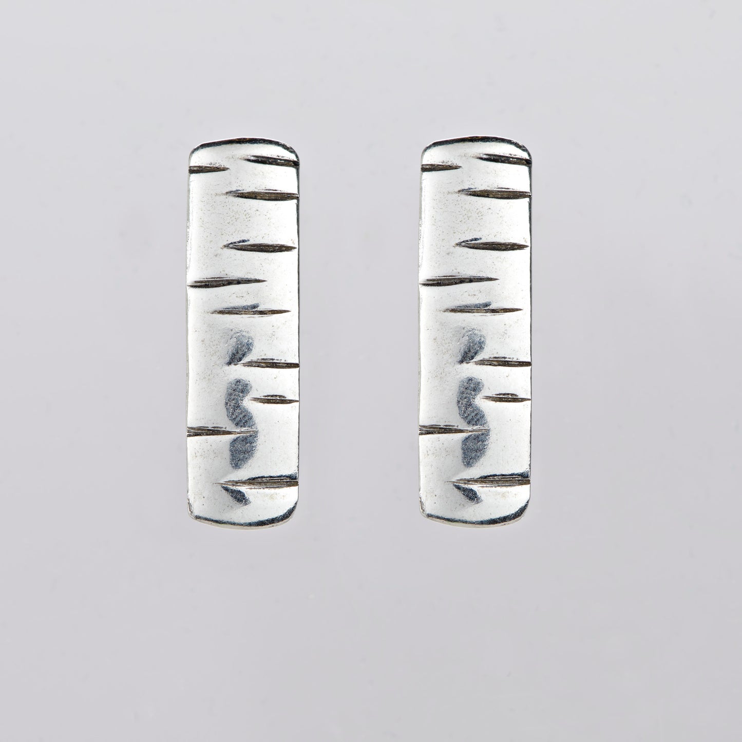 Boucles d'oreilles en argent sterling avec écorce de bouleau