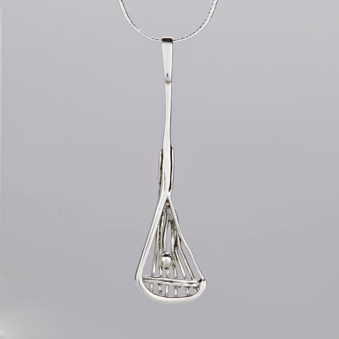 Pendentif de gardien de but de crosse en argent sterling