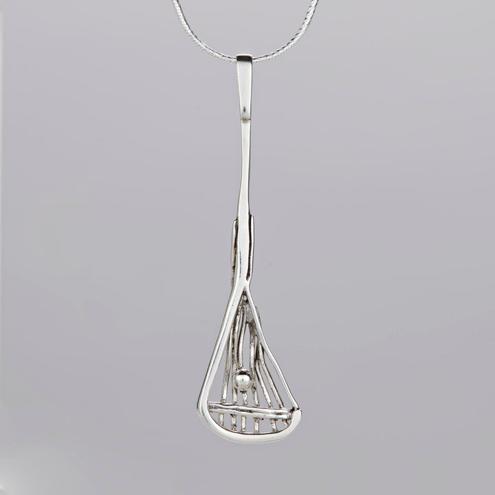 Pendentif de gardien de but de crosse en argent sterling