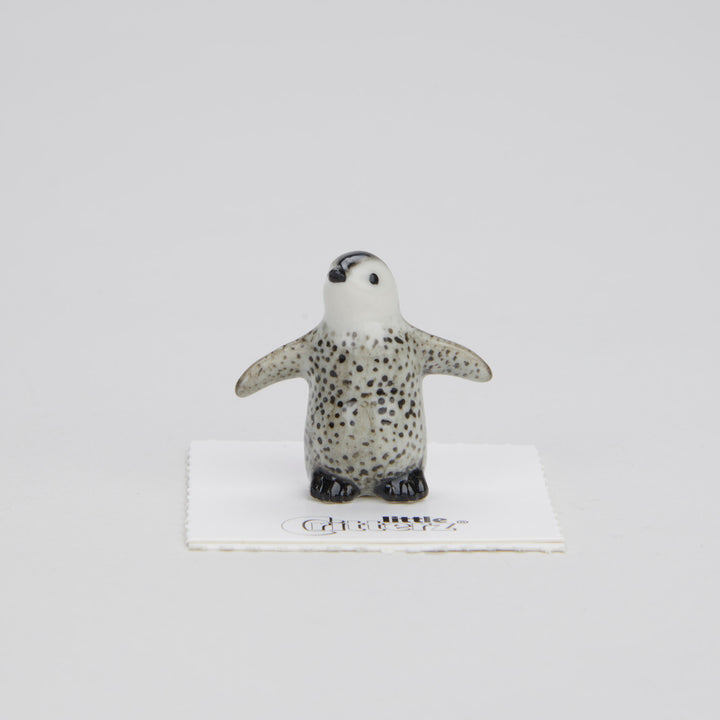 Miniature En Porcelaine, Poussin Pingouin De Tux