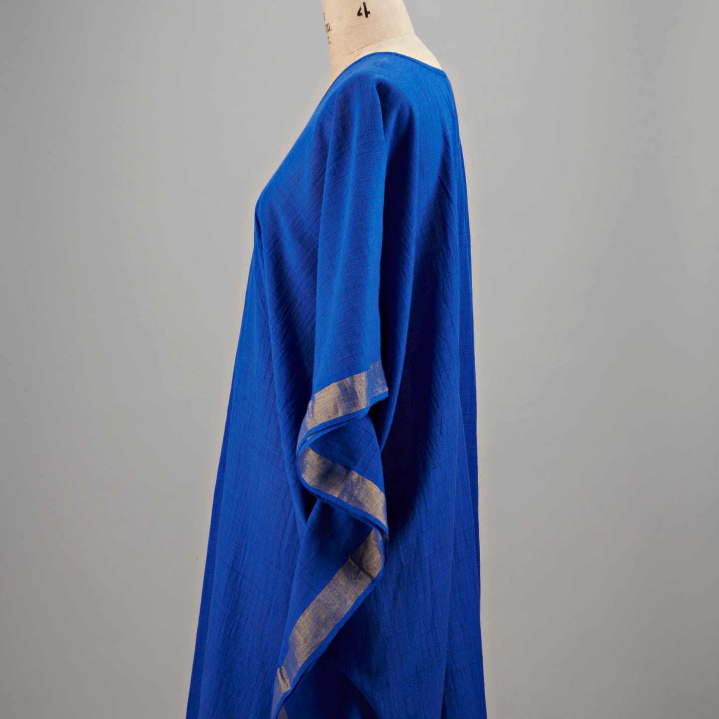 Caftan - Tissé Main Devika, Bleu Cobalt