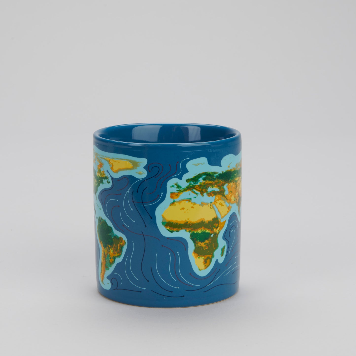 Tasse changeante de chaleur de changement climatique