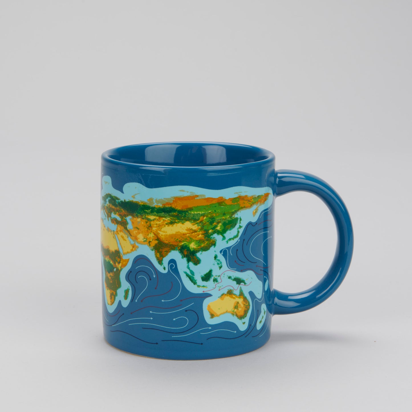 Tasse changeante de chaleur de changement climatique