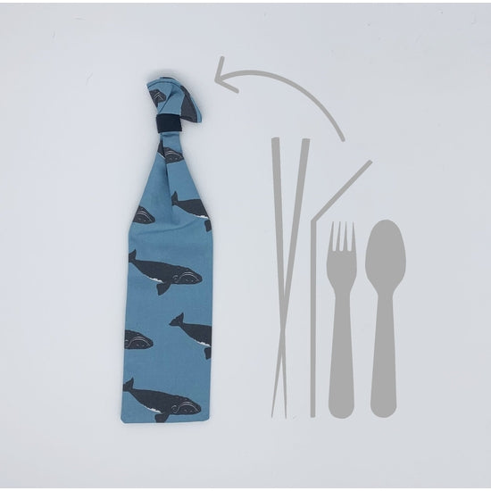 Boîte à pailles et ustensiles réutilisables Right Whale