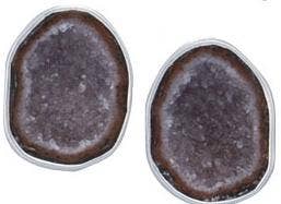 Boucles d'oreilles en argent sterling Tabasco Geode Post