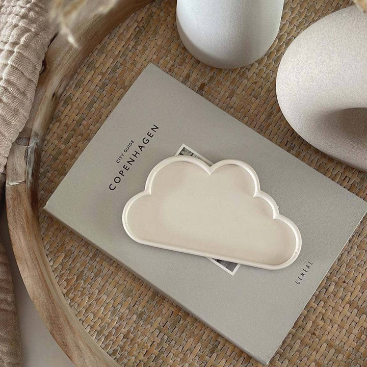 Cloud Trinket Tray: Cream White