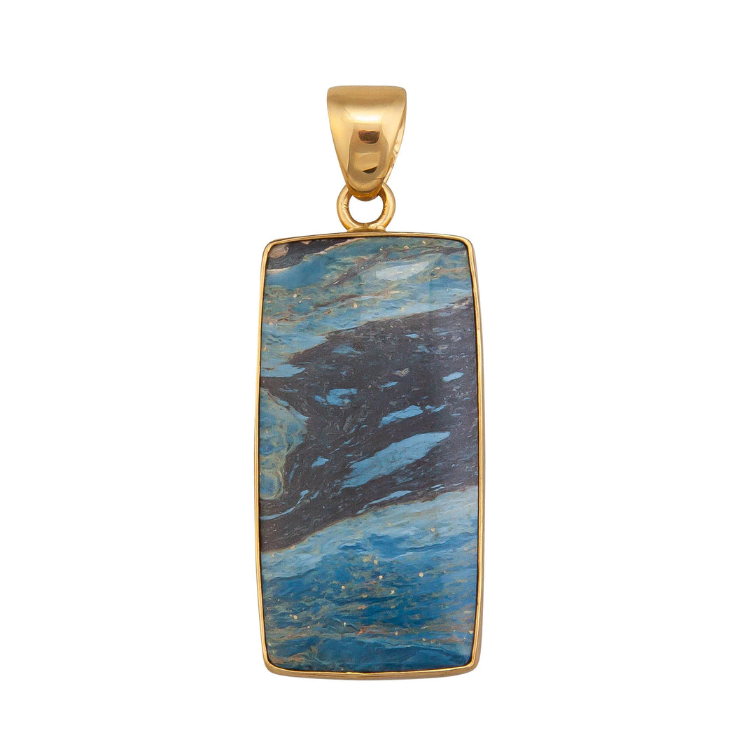 Alchemia Aztec Lapis Rectangle Pendant
