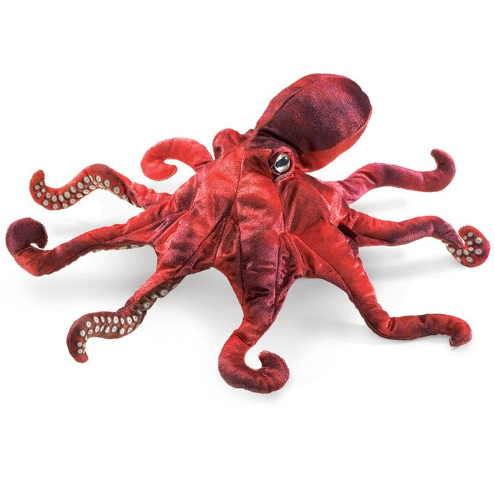 Peluche - Marionnette Poulpe Rouge