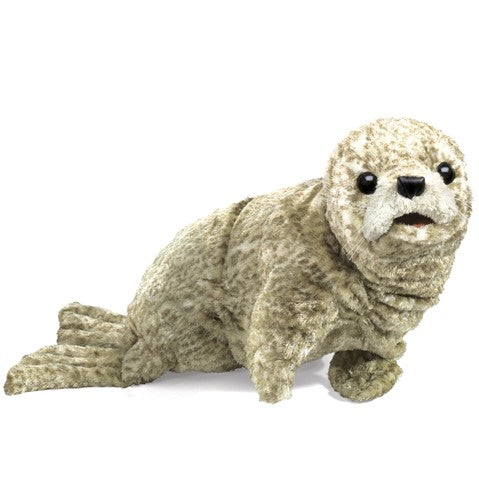Peluche, phoque commun marionnette