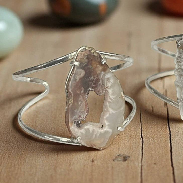 Geode Cuff Silver Plated