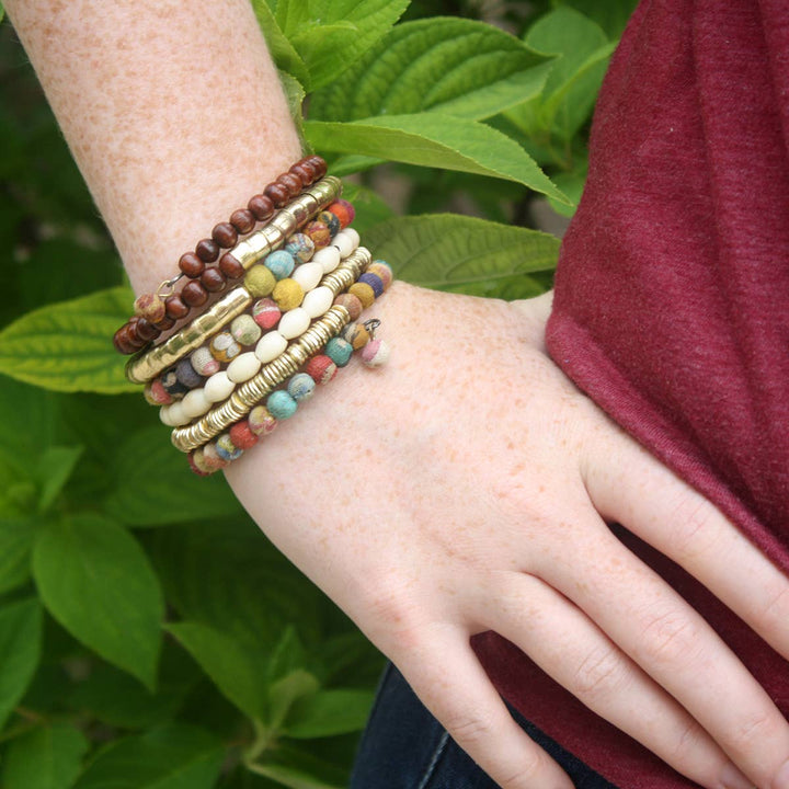 Coiled Kantha Bracelet