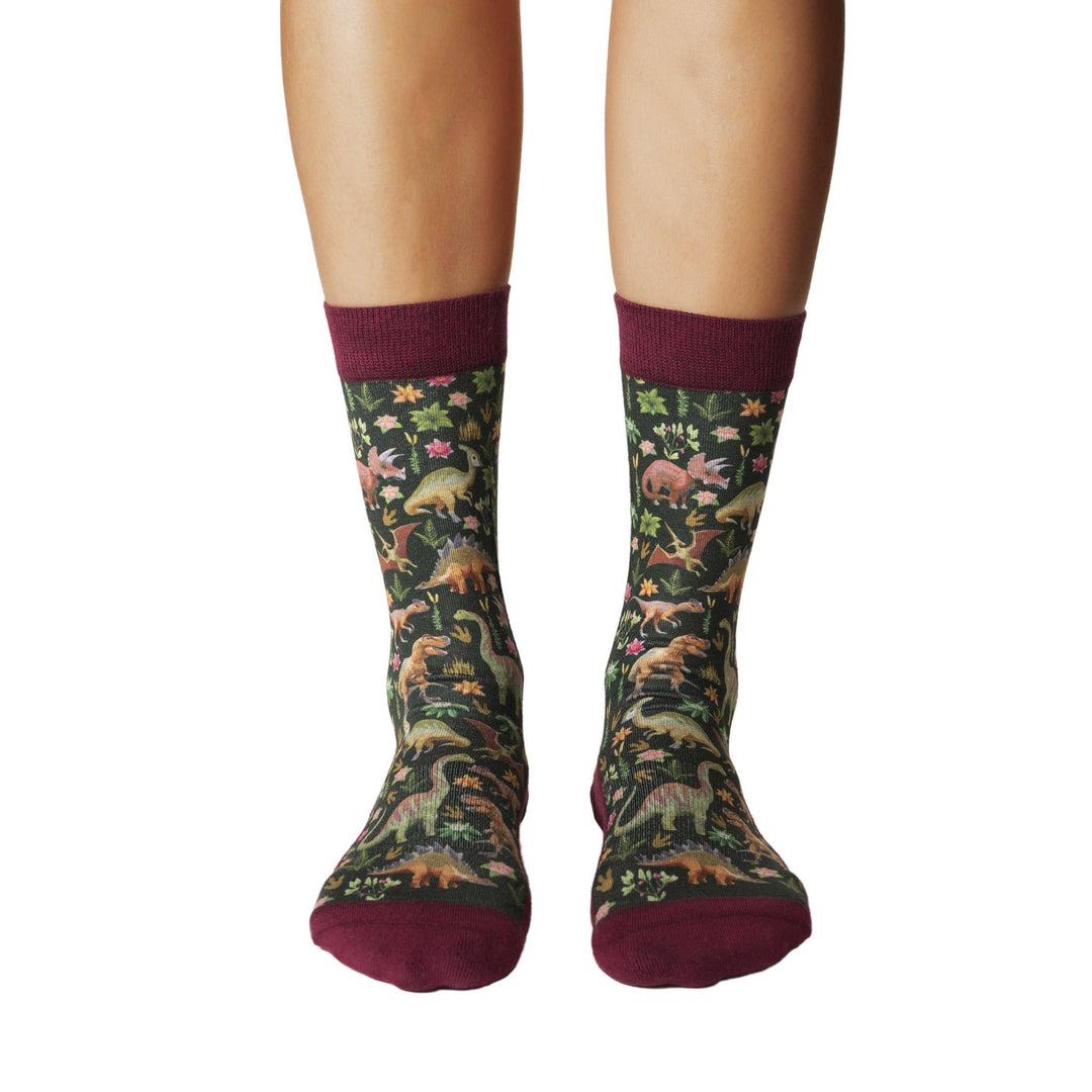 Women's Floral Dinosaurs Socks 5-9