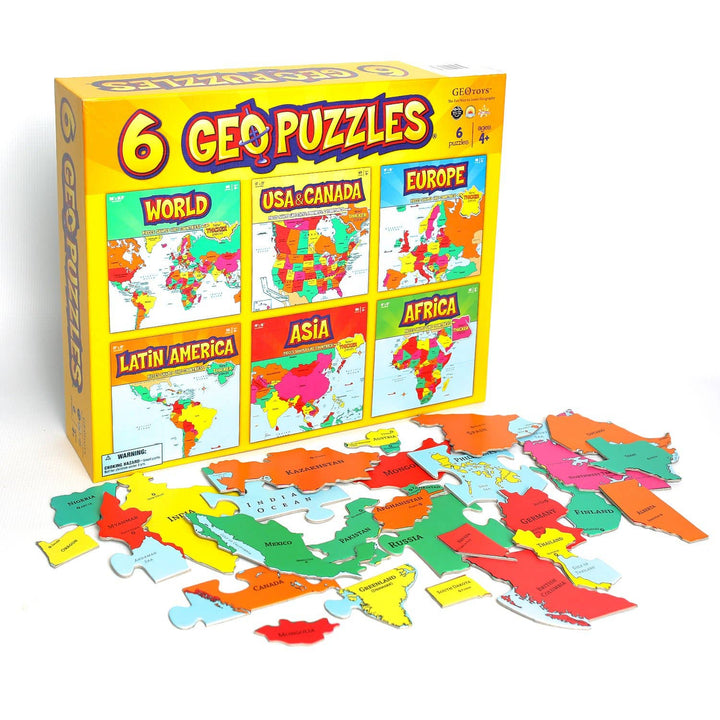 6 GeoPuzzles - One Box