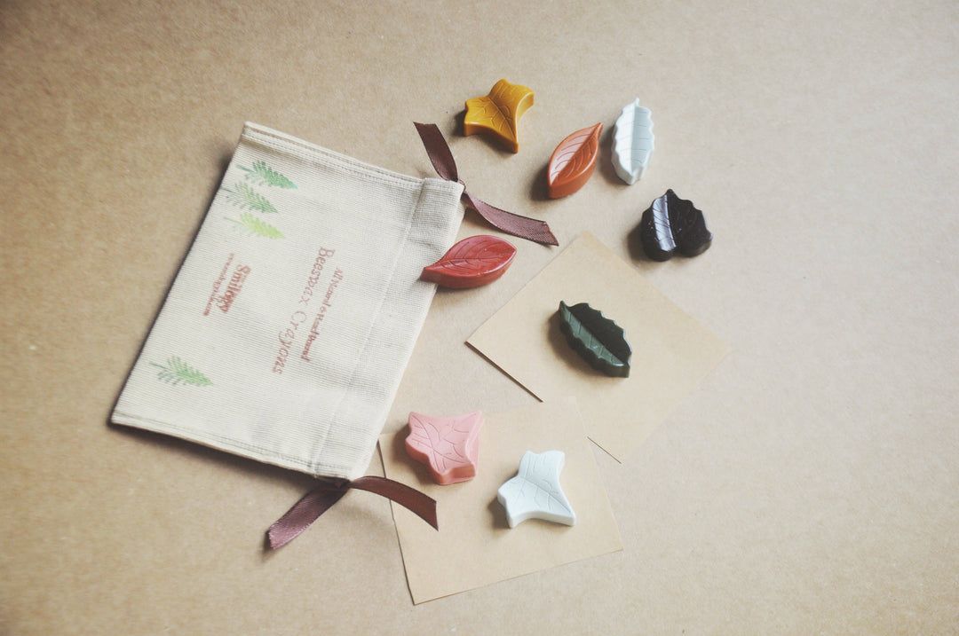 Leaf-Shaped Beeswax Crayons | Woodlands Edition