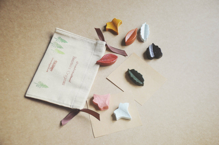 Leaf-Shaped Beeswax Crayons | Woodlands Edition