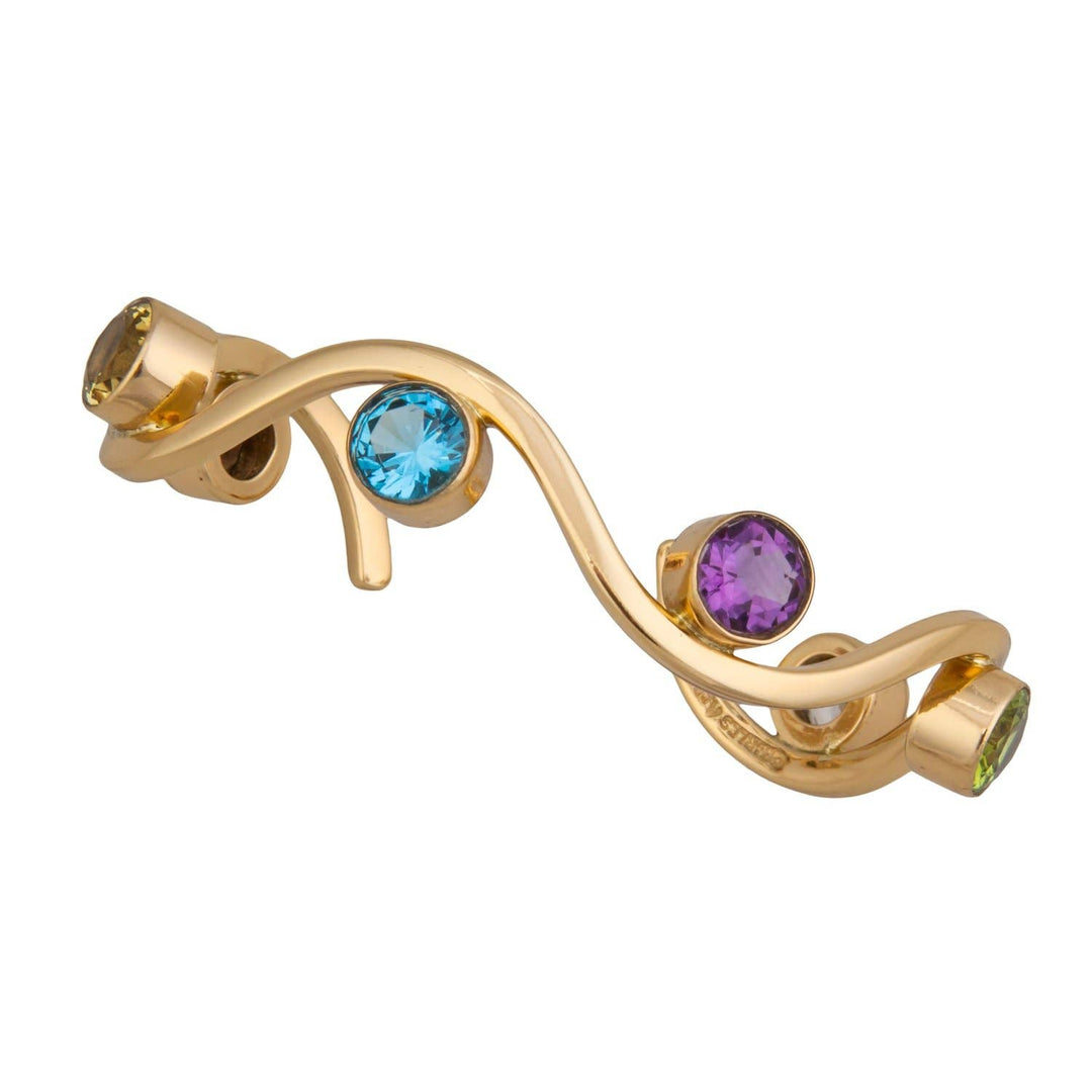 Alchemia Multi-Gemstone Wave Cuff