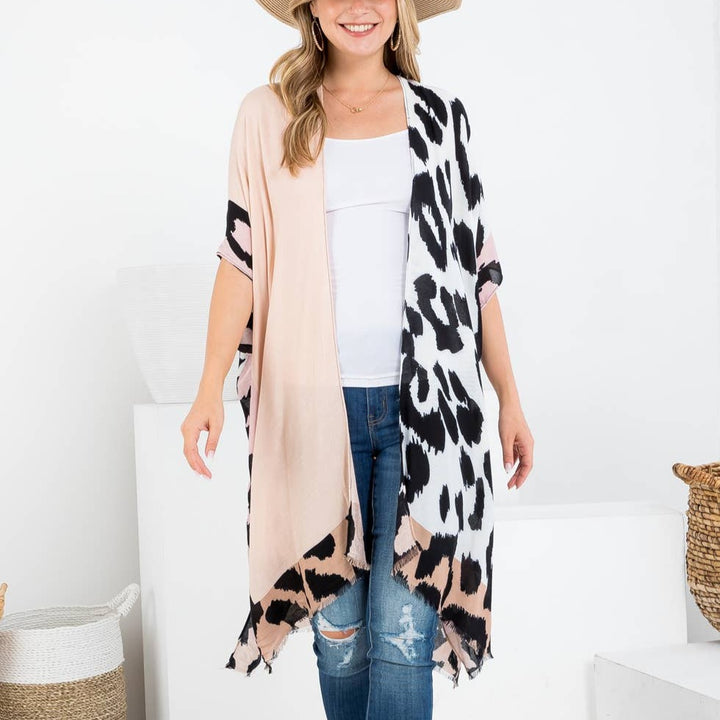 Animal Skin Patch Kimono