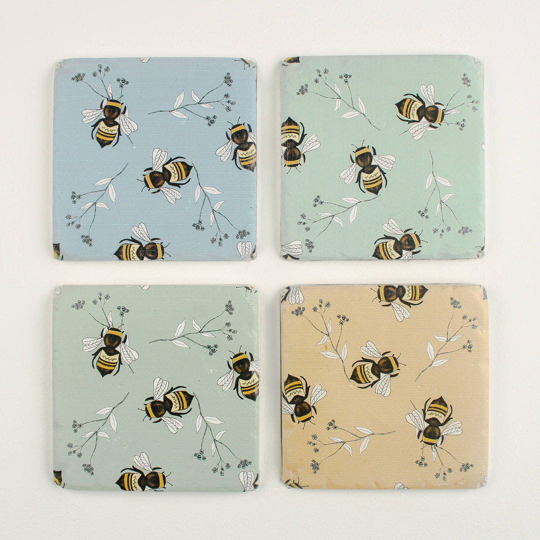 Coasters S/4 Vintage Bees