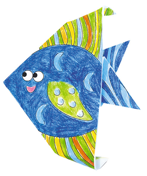 Coloring Origami, Fish, 20 Sheets   