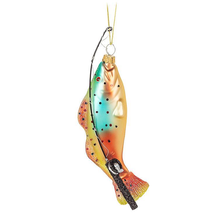 Ornement de poisson et de canne à pêche