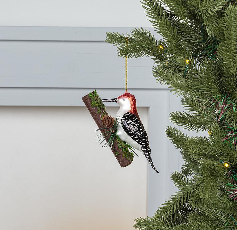 Woodpecker on Tree Ornament