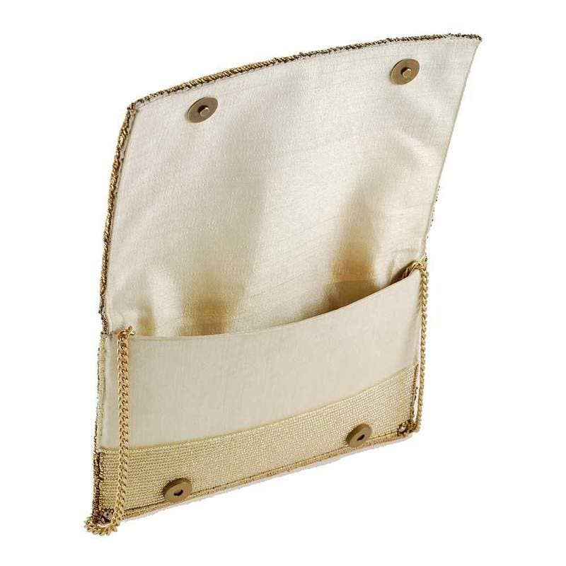 Buzzed Beaded bee with crown Crossbody Clutch Handbag