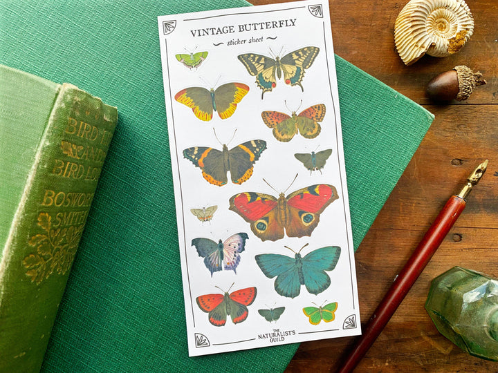 Vintage Butterflies Sticker Sheet