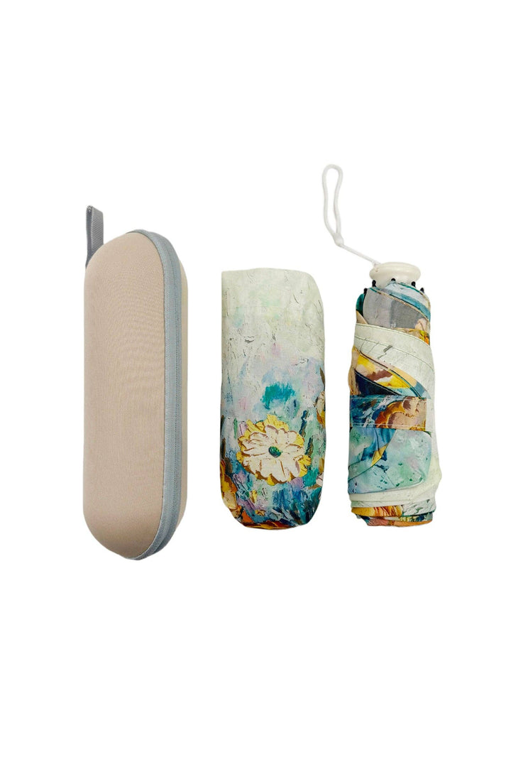 Floral Oil Painting Umbrella with Travel Case (Mini)