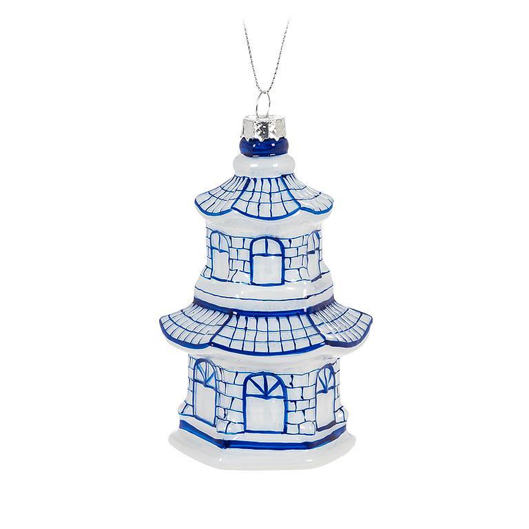 Blue/White Pagoda Ornament