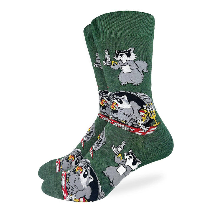 Men's Raccoon Eating Trash Socks 7-12