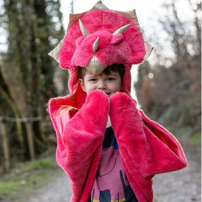Red Triceratops Cuddle Cape
