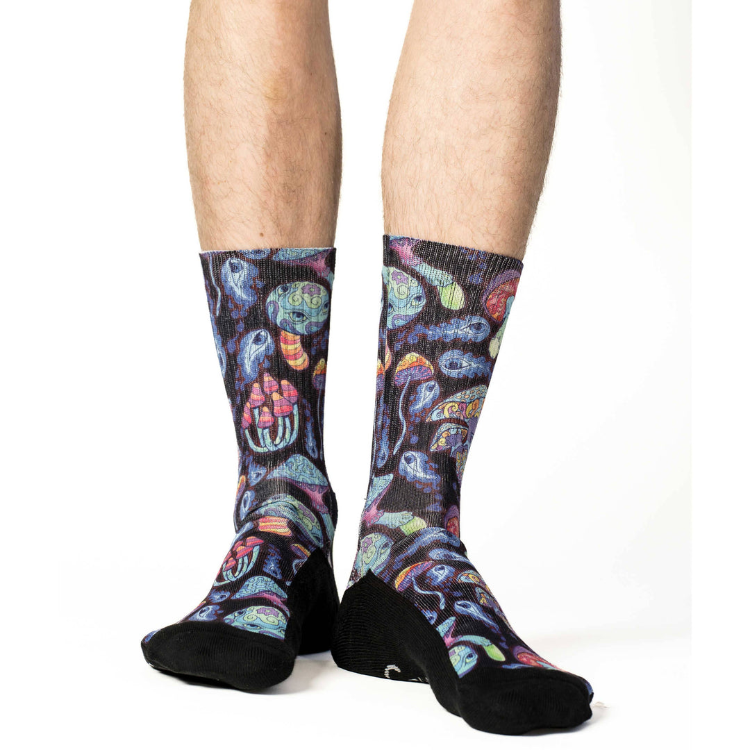 Men's Trippy Mushrooms Socks 8-13