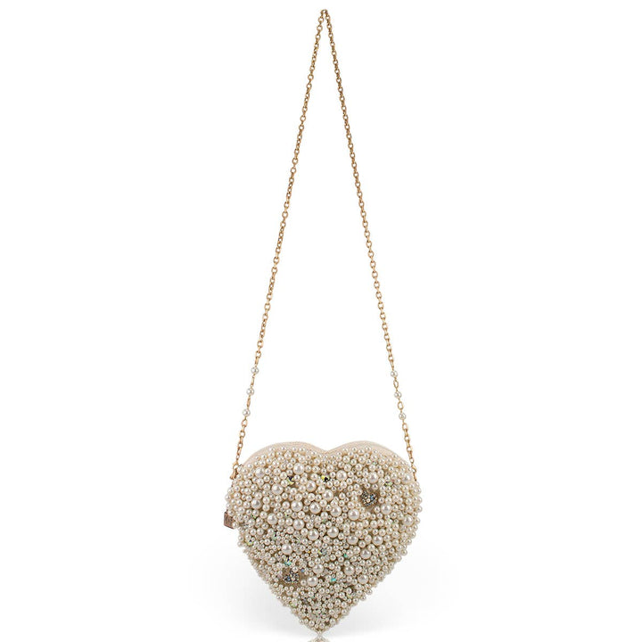 Precious Heart Handbag with Pearls