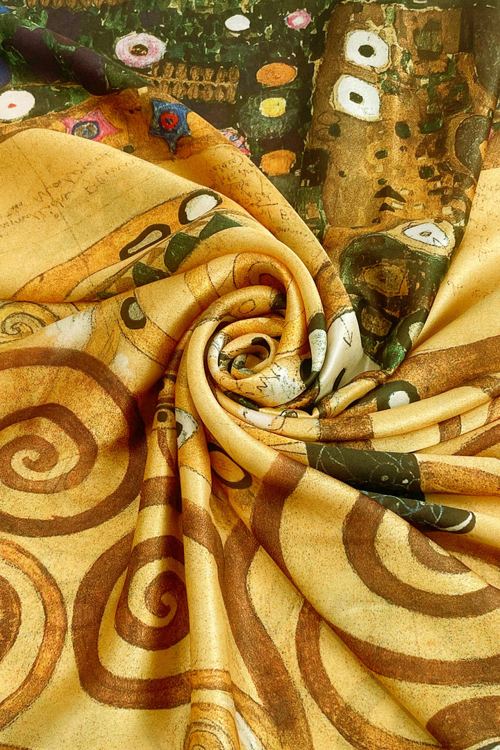 Klimt 'Tree of Life' Detail Print Silk Scarf