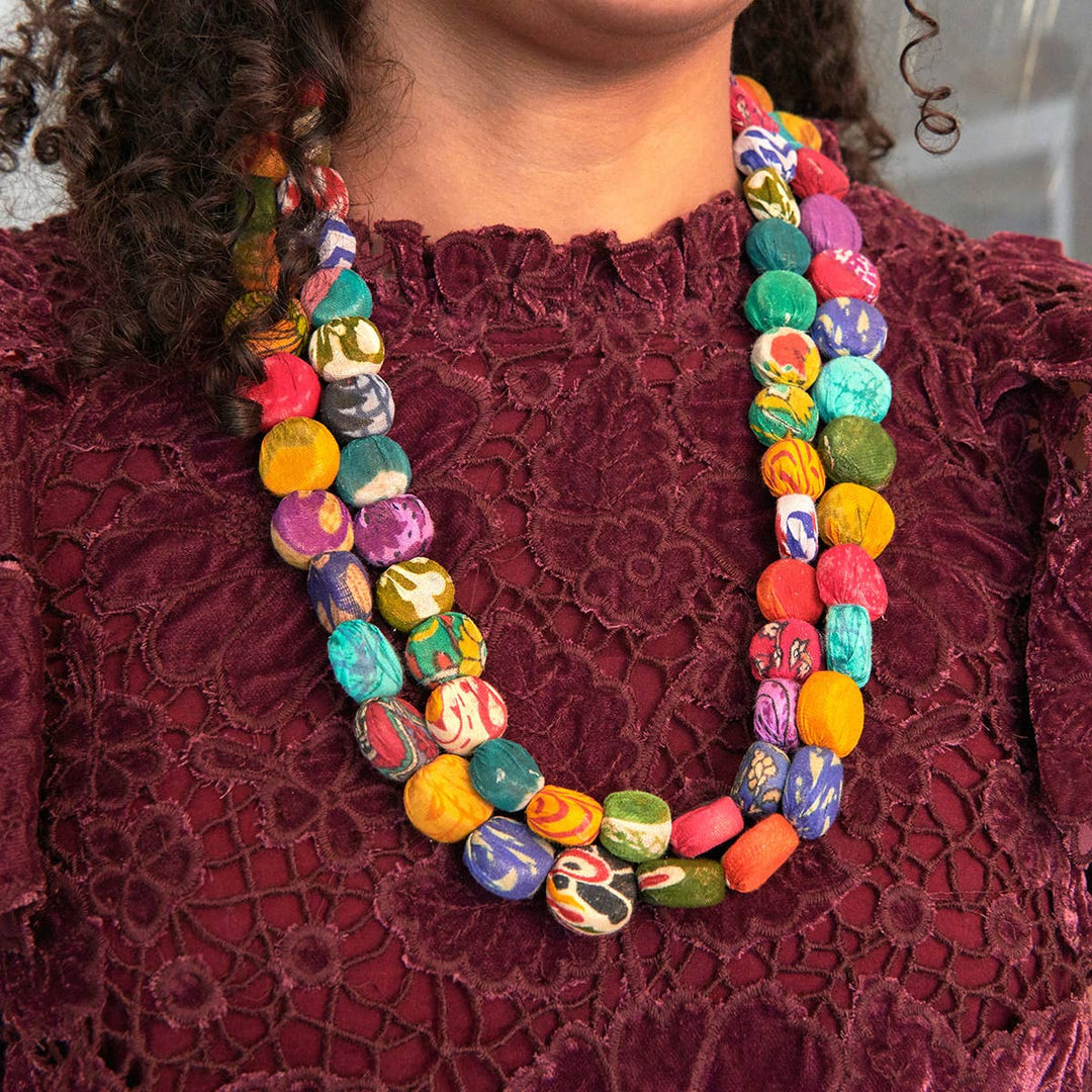 Kantha Pastille Necklace