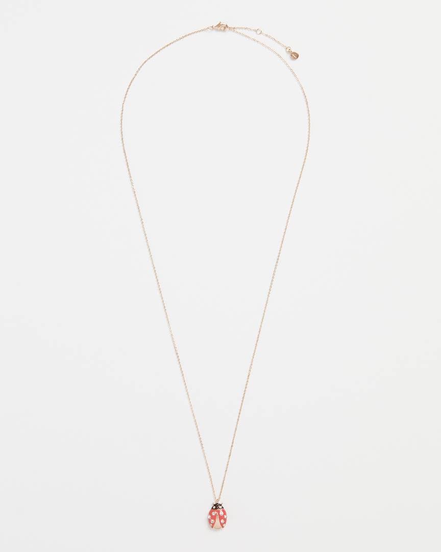 FABLE Enamel Ladybird Long Necklace