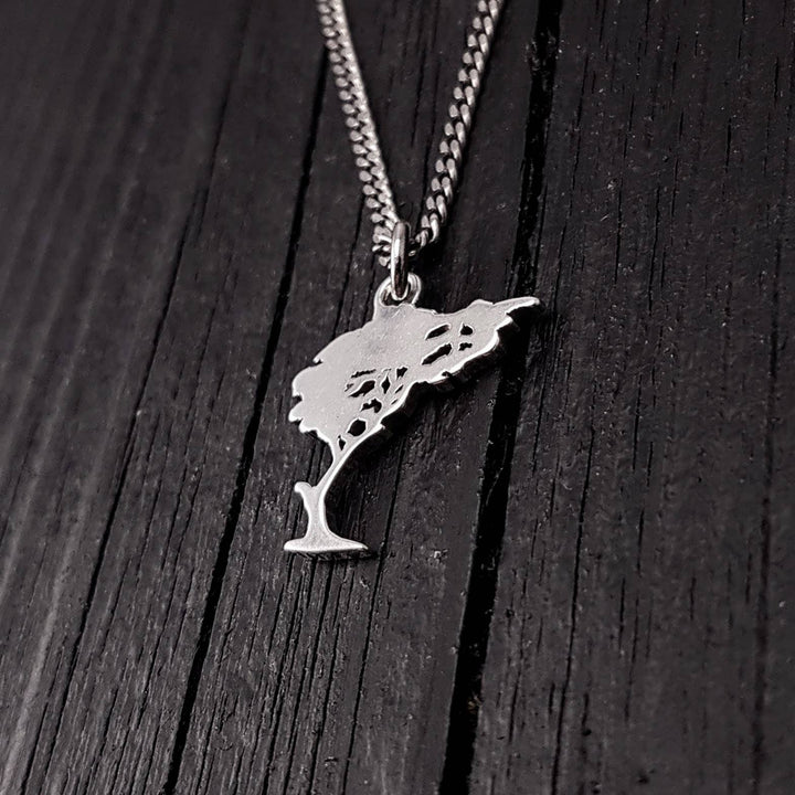 Collier à breloques en forme d'arbre en argent sterling