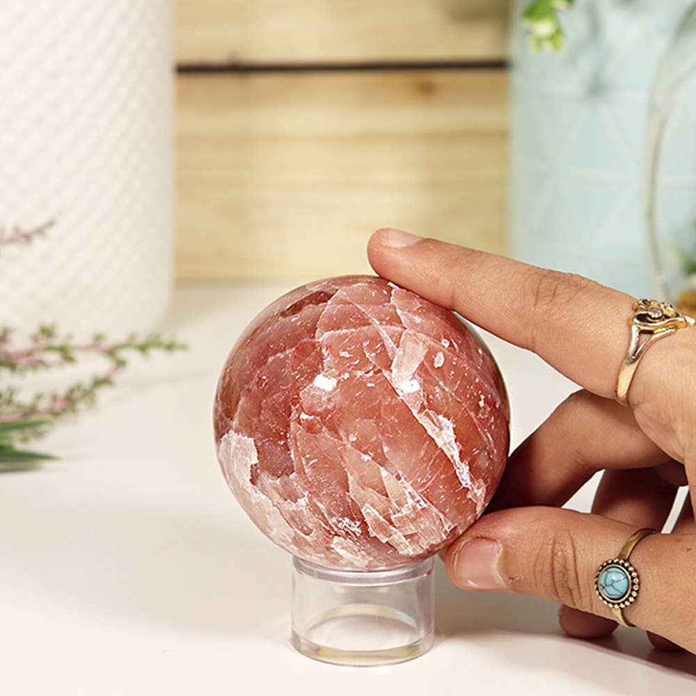 Rose Calcite Sphere - Gemstone Spheres