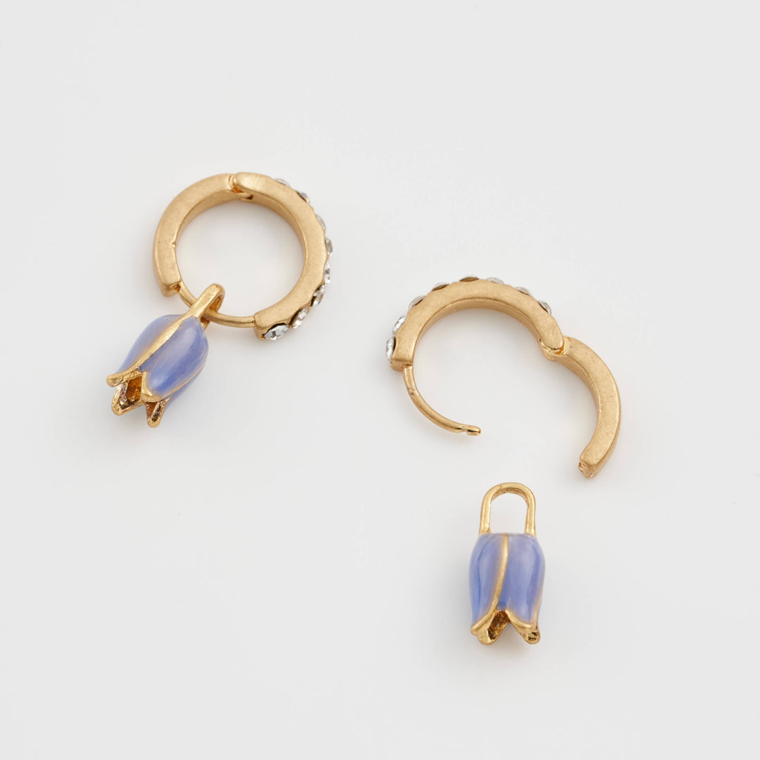FABLE Bluebell Charm Huggie Earrings